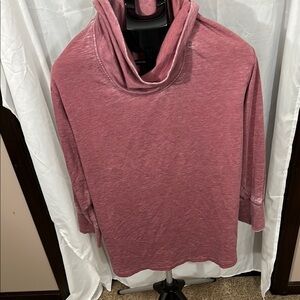 Jane and Delancey Pink Turtleneck Sweater Soft Knit